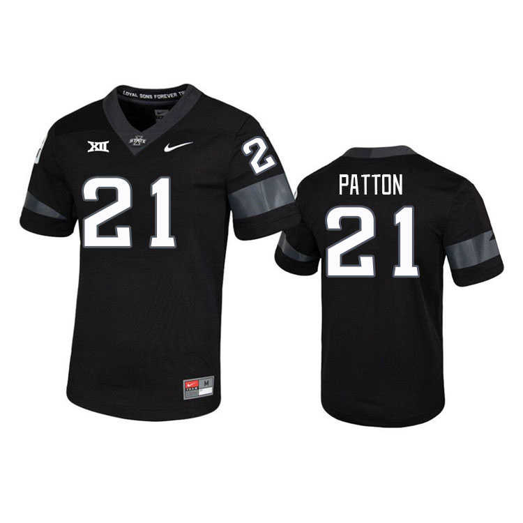 Men #21 Jamison Patton Iowa State Cyclones College Football Jerseys Stitched Sale-Black